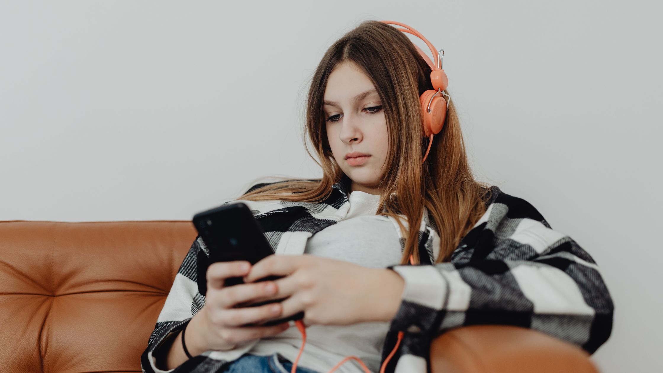 Teenager on their phone